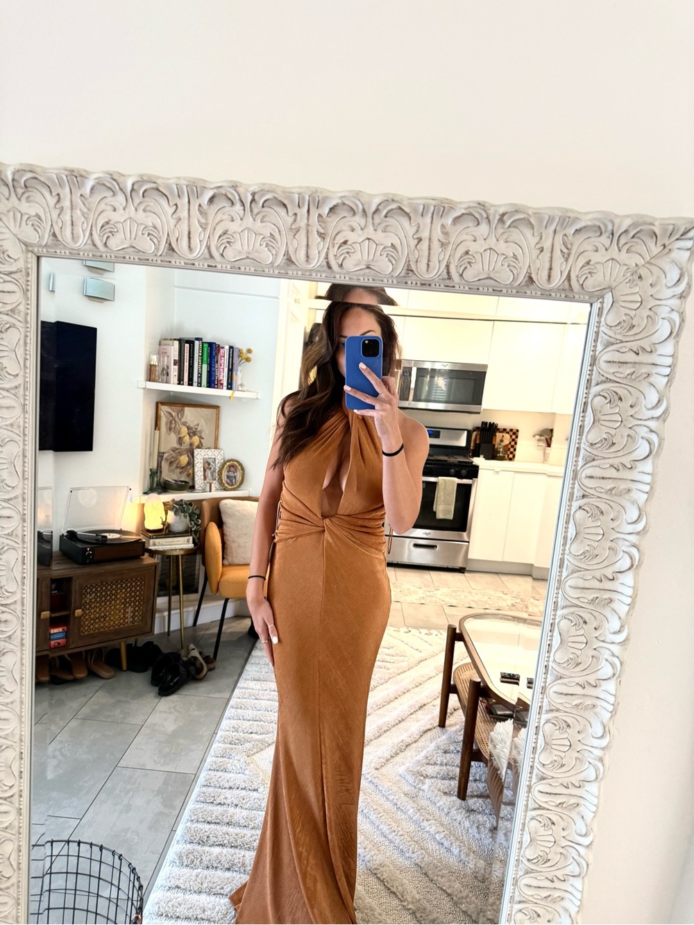 VICI Twist-Front Maxi Dress